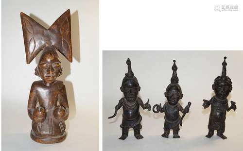 Afrika Konvolut Figuren, Kopiena) Benin Stil, Eise…