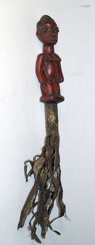 Afrika Figur auf Stab, Nigeria YorubaH. 27 cm (Fig…