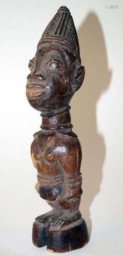 Afrika Ibedji weibliche Statuette, Nord Nigeria Yo…