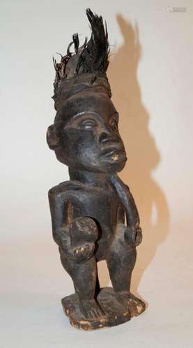 Afrika Holzfigur, KongoLeichteres Holz, schwarze m…