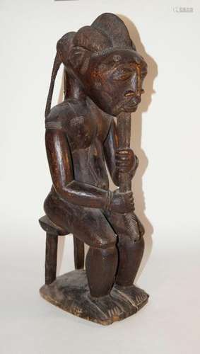 Afrika Figur, Elfenbeinküste Baulé 20. Jh.Hartholz…