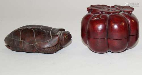 Chinesische Kunst und Antiquitäten Holzschildkröte…