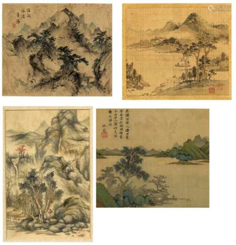 Chinesische Kunst und Antiquitäten Vier Albumseite…
