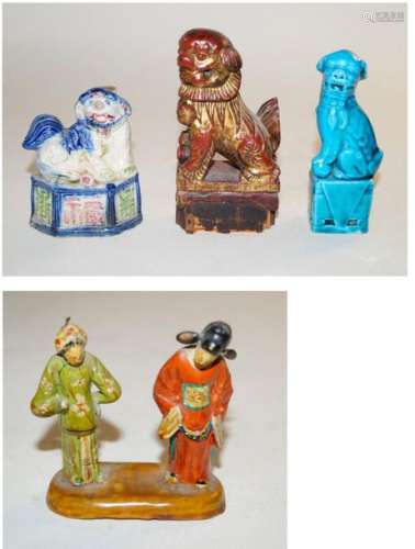 Chinesische Kunst und Antiquitäten Drei Fo Hunde, …