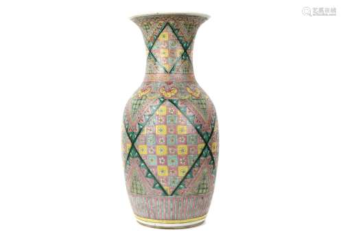 a chinese famille rose porcelain vase