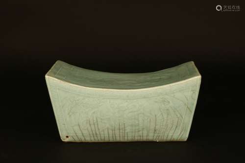 a chinese celadon glazed porcelain pillow