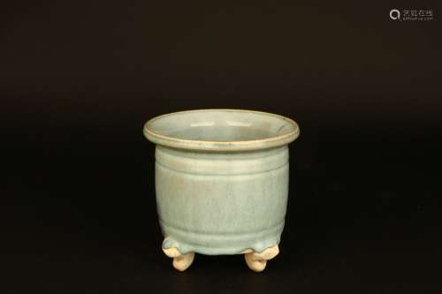 a chinese celadon glazed porcelain incense burner