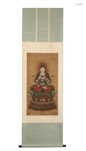 a chinese painting of buddha