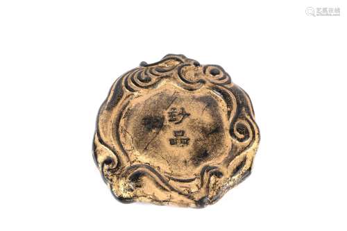 a chinese gilt-painted ink