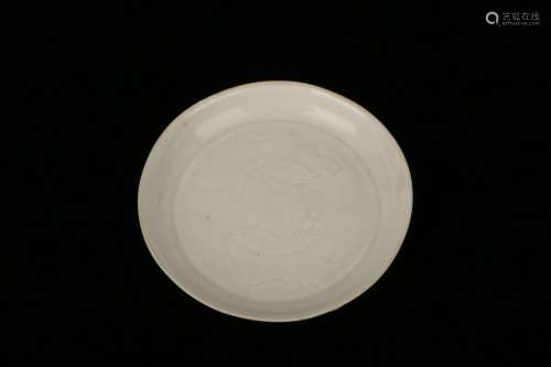 a chinese ding yao white glazed porcelain dish
