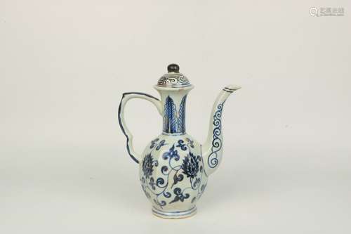 a chinese blue and white porcelain wine pot