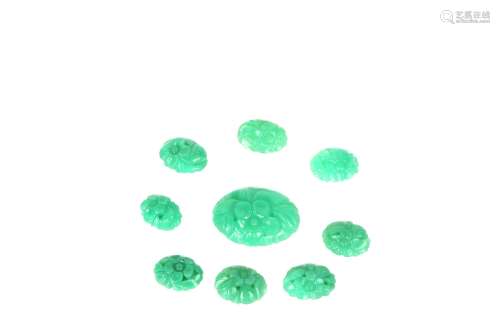 a group of chinese jadeite pieces