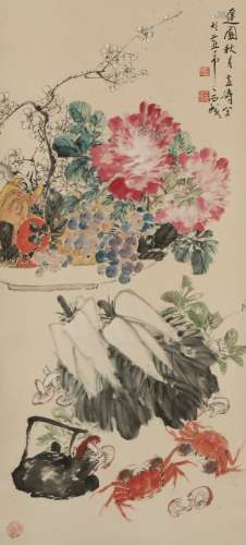 a chinese painting by wang xuetao