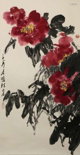 a chinese painting of flower