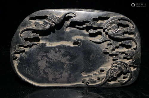 AN INK SLAB CARVED WITH POETRY