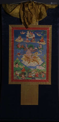 A BUDDHA PATTERN THANGKA