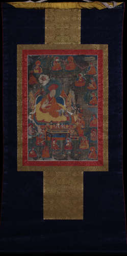 A BUDDHA PATTERN THANGKA