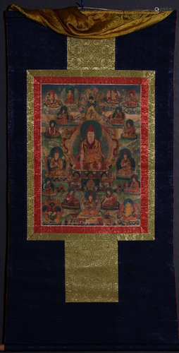 A TSONGKAHAPA PATTERN THANGKA