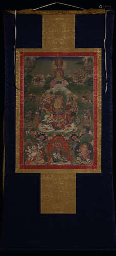 A BUDDHA PATTERN THANGKA