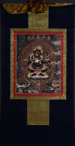 A MAHAKALA BUDDHA PATTERN THANGKA