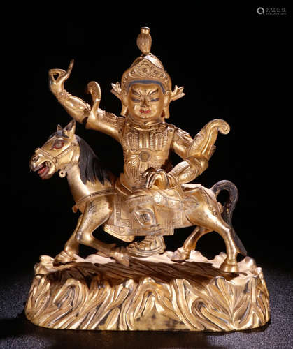 A GILT BRONZE BUDDHA STATUE