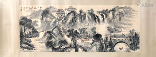 A LANDSCAPE PATTERN PAINTING BY ZHANGDAQIAN