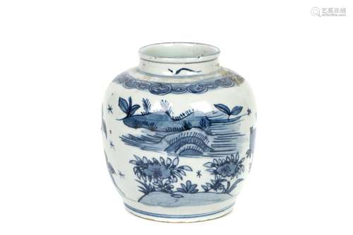 a chinese blue and white porcelain pot