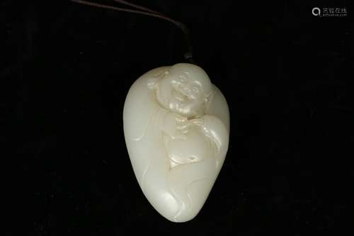 a chinese white jade buddha ornament