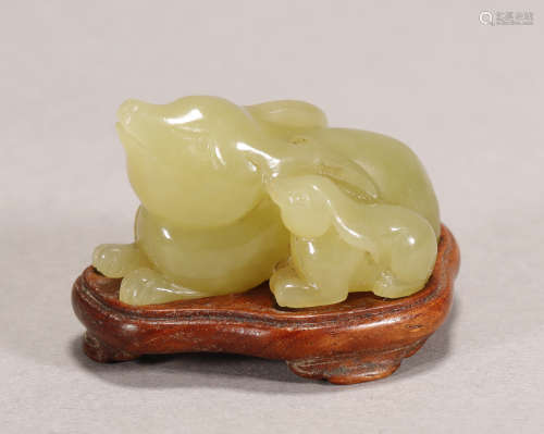 Qing Dynasty - Yellow Jade Rabbit