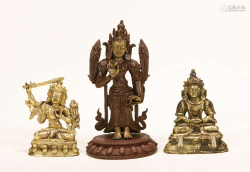 Qing Dynasty - Set of Gilt Buddha Statues