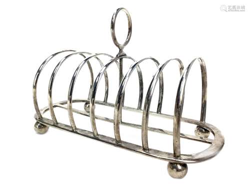 A VICTORIAN SILVER SEVEN-BAR TOAST RACK