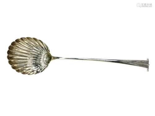 A GEORGE III SILVER LADLE