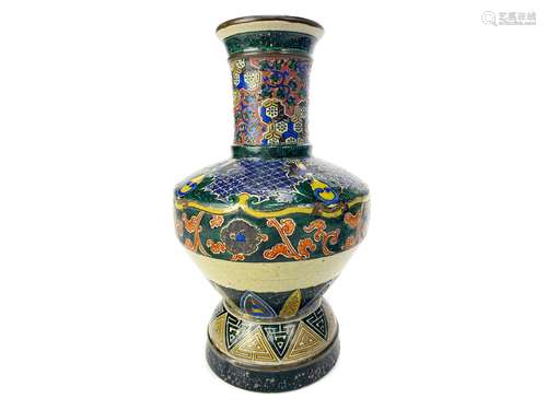 A MIDDLE EASTERN IZNIK STYLE POLYCHROME VASE