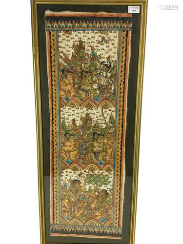 A 20TH CENTURY TIBETAN PAINTING ON FABRIC