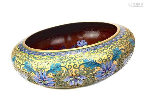 A CHINESE CLOISONNE ENAMEL BOWL