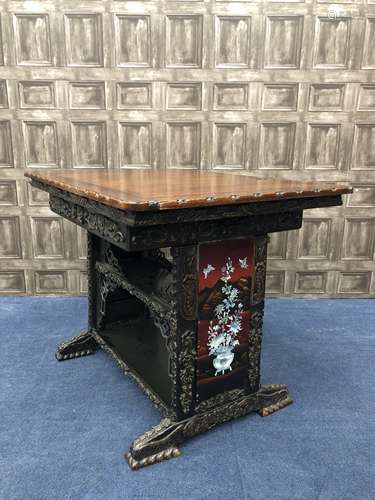 AN EARLY 20TH CENTURY CHINESE RECTANGULAR DINING TABLE