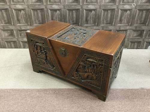 AN EARLY 20TH CENTURY CHINESE CAMPHORWOOD CHEST