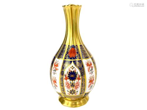 A ROYAL CROWN DERBY ORCHID VASE