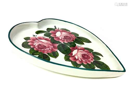 A WEMYSS WARE HEART SHAPED TRAY