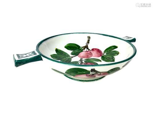 A WEMYSS WARE QUAICH SHAPED BOWL