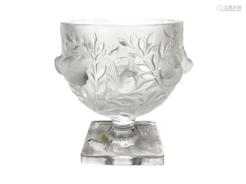 A LALIQUE PEDESTAL BOWL