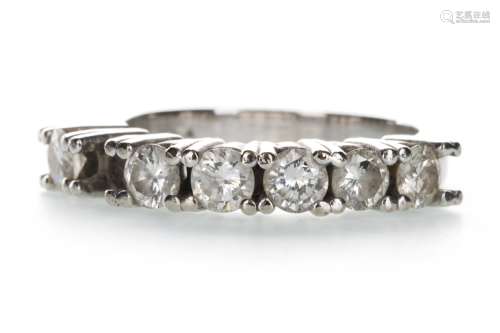 A DIAMOND SIX STONE RING