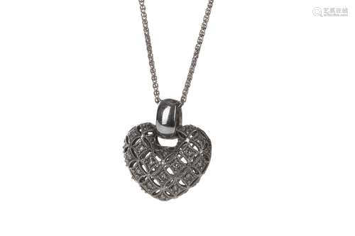 A DIAMOND SET HEART PENDANT