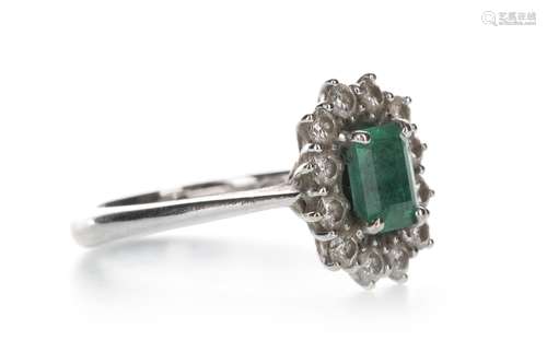 AN EMERALD AND DIAMOND CLUSTER RING BY MIRCO VISCONTI