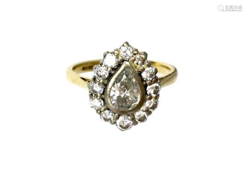 A DIAMOND CLUSTER RING