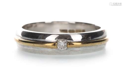 A BI COLOUR DIAMOND SET BAND