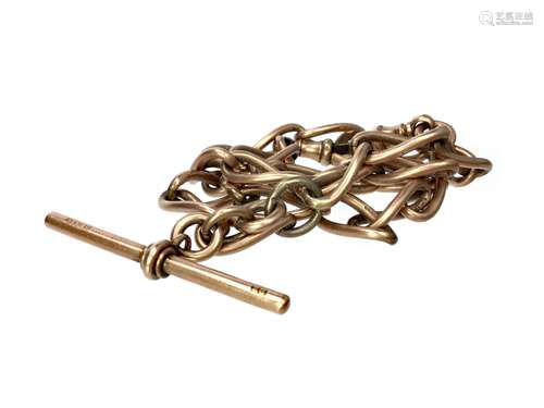 A NINE CARAT GOLD ALBERT CHAIN