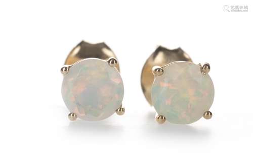 A PAIR OF OPAL STUD EARRINGS