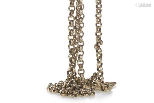 A GOLD BELCHER CHAIN