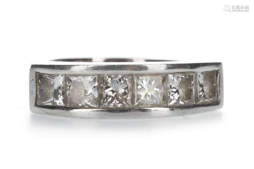 A DIAMOND SIX STONE RING